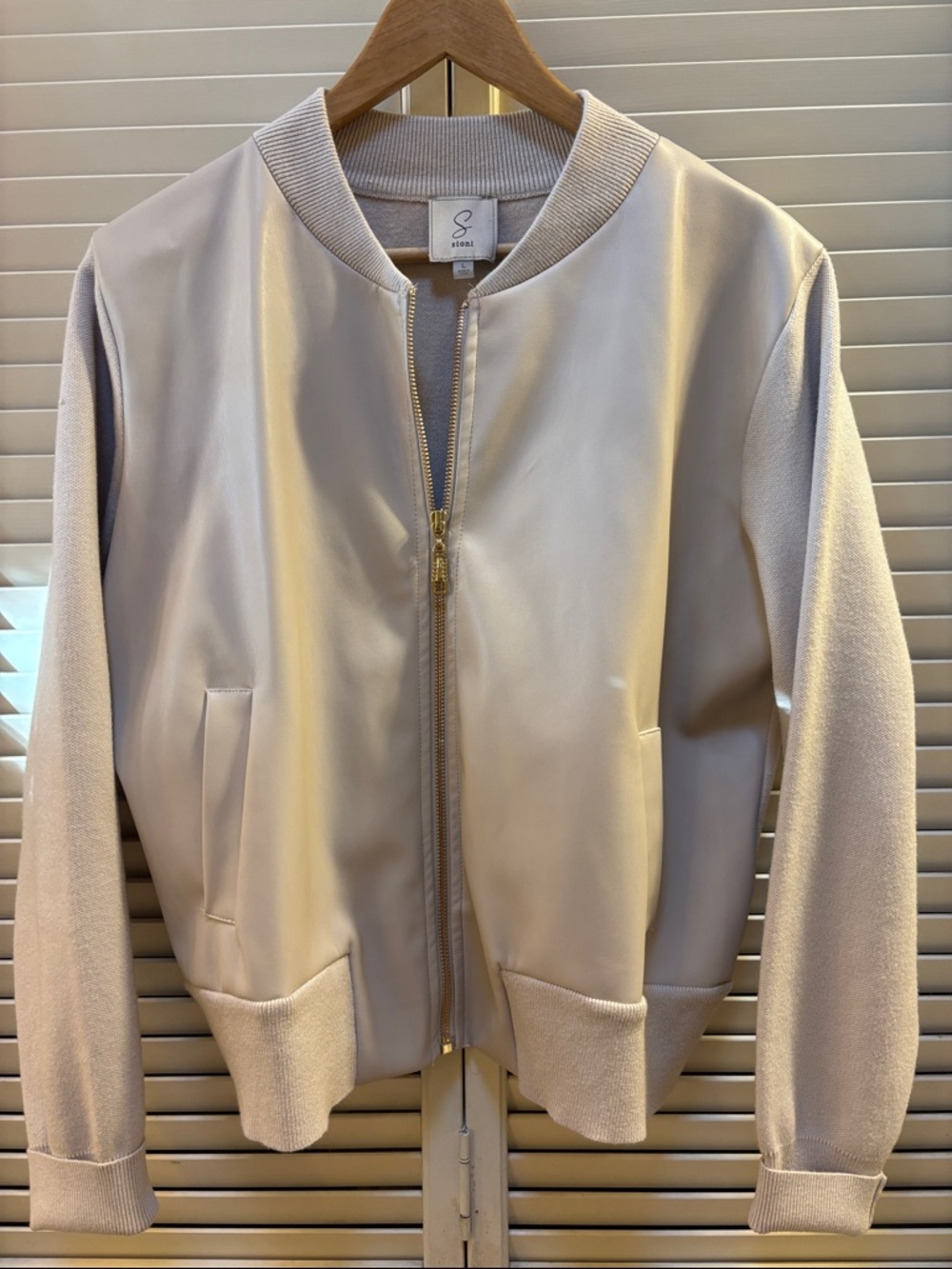 Sioni Cream Bomber Jacket